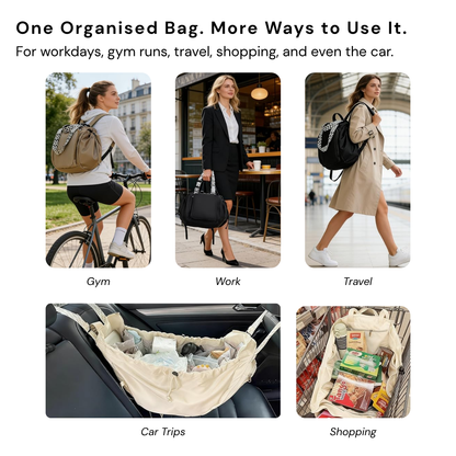 ALNIZA™ Totepack | Everyday Bag with Built-In Organisation